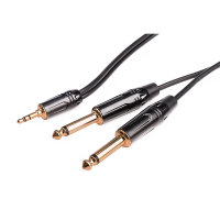Monkey Banana Solid Link Cable - 2 x Jack 6,3mm mono / 3,5mm Jack  stereo/ 500cm